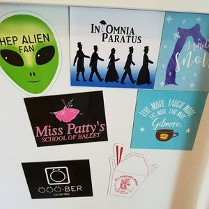 Lot of Gilmore Girls Inspired magnets